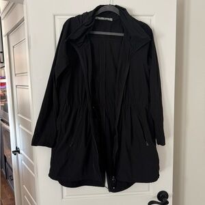 Athleta Women's Black Hooded Anorak Rain Jacket